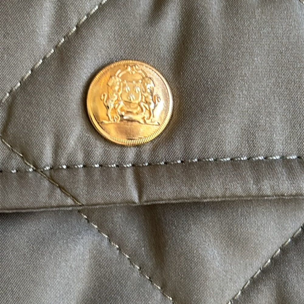 Celine Quilted Puffer Jacket - Dark Green and Brown. Hunting jacket - Picture 5 of 11
